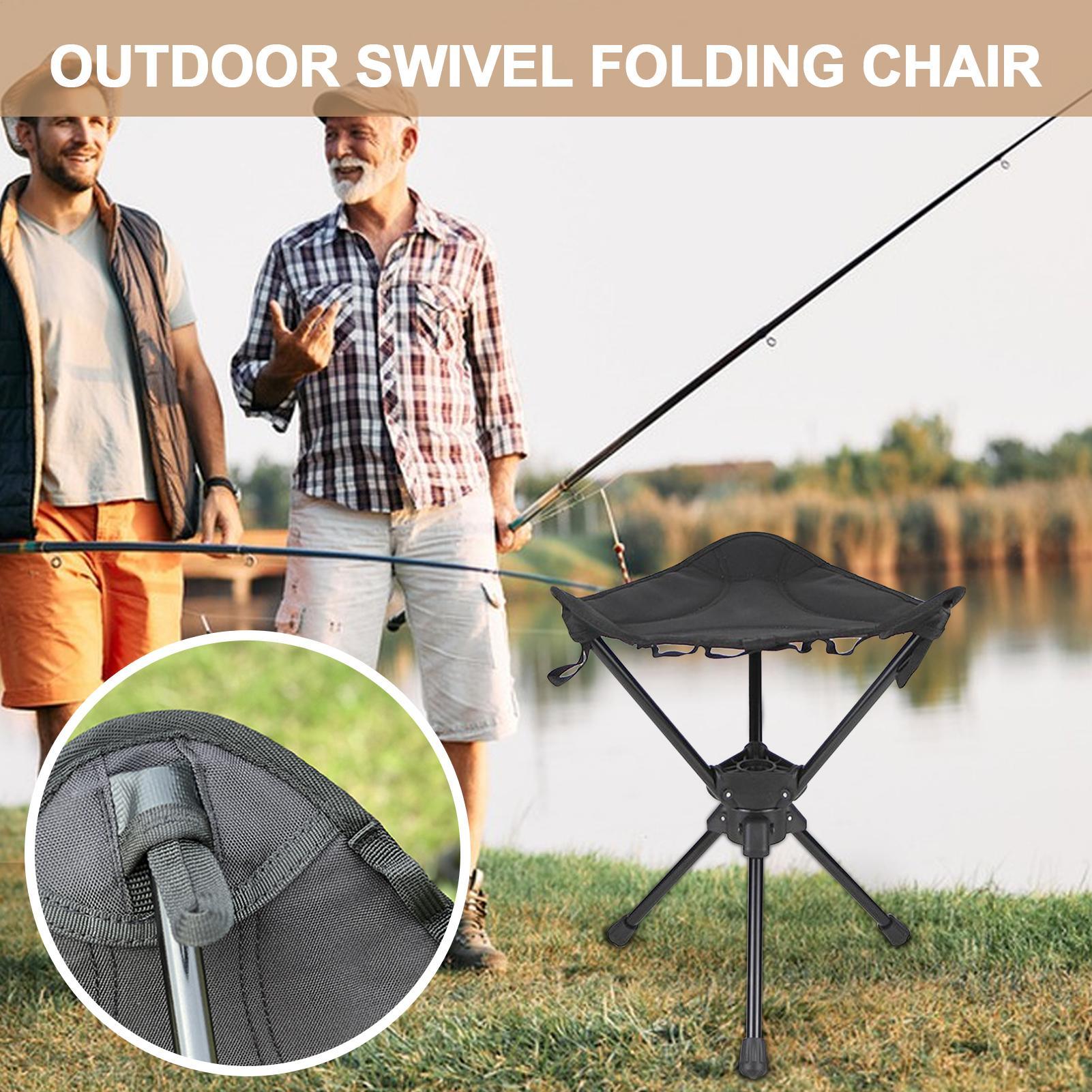 Portable Folding Swivel Campin - Hunting And Fishing Outdoor Chairs ulasan dan harga