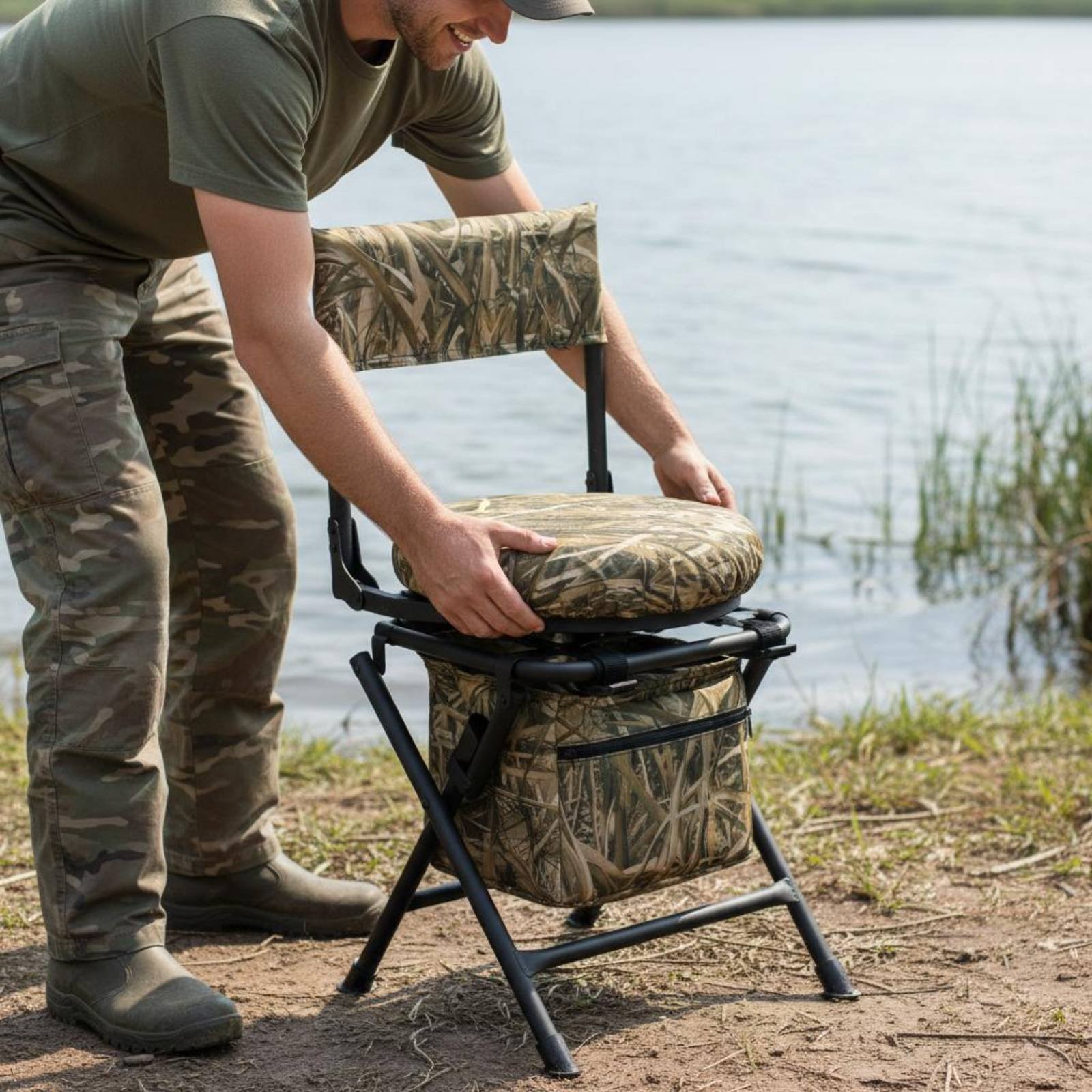 Fishing Chair Foldable Folding - Hunting And Fishing Outdoor Chairs ulasan dan harga
