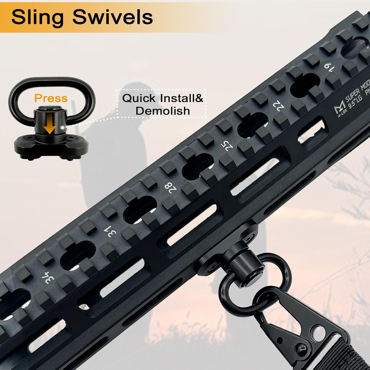2 Point QD Rifle Sling with Le - Rifle Sling Swivel ulasan dan harga