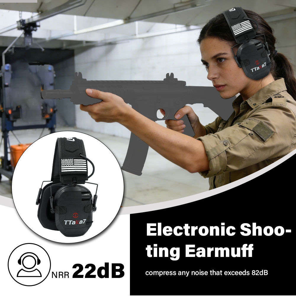 W1/W3 Foldable Electronic Shoo - Shooting Ear Muff ulasan dan harga