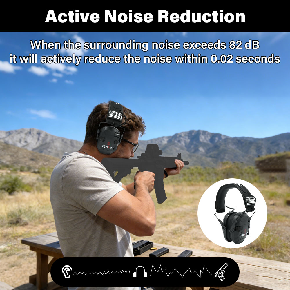 W1/W3 Foldable Electronic Shoo - Shooting Ear Muff ulasan dan harga