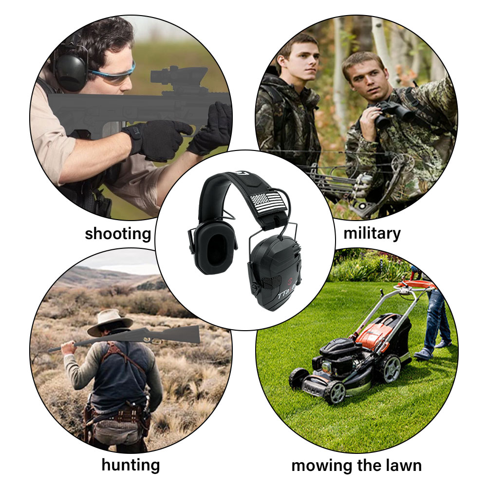 W1/W3 Foldable Electronic Shoo - Shooting Ear Muff ulasan dan harga
