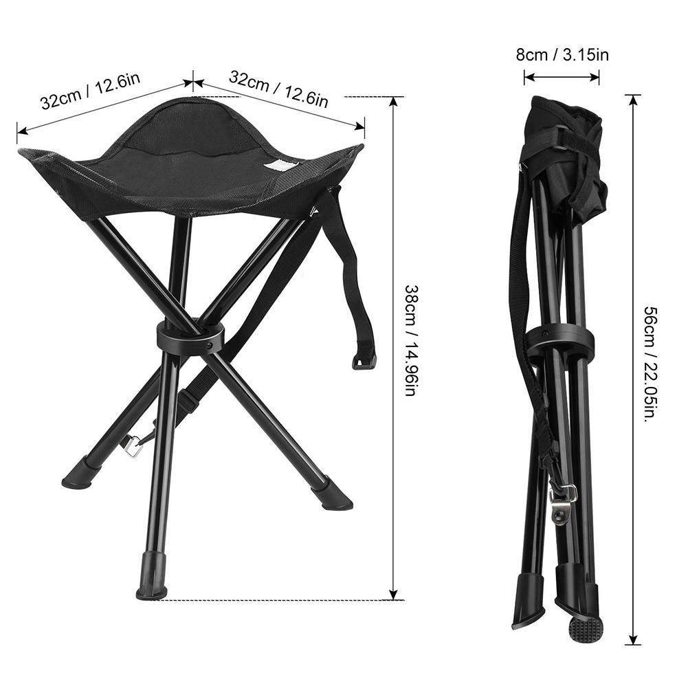 Portable Tripod Stool Folding  - Hunting And Fishing Outdoor Chairs ulasan dan harga